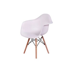 Aluguel de cadeira Charles Eames com braço branca - Rental BR
