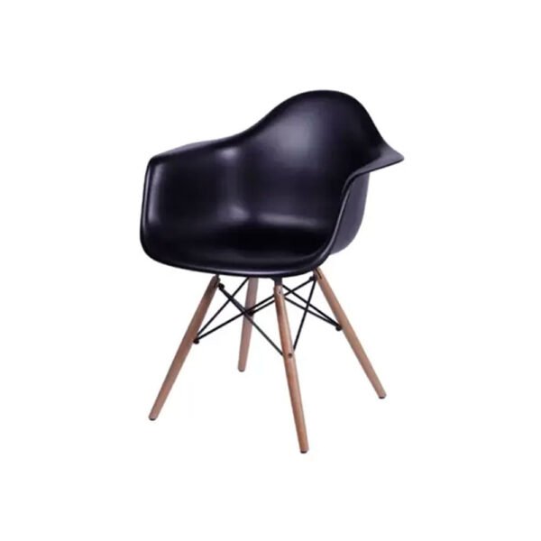 Aluguel de cadeira Charles Eames com braço preta - Rental BR